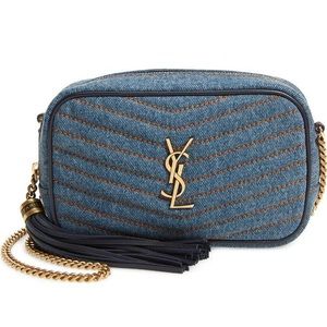 Camera Lou Mini Matelassé Denim faded Cotton